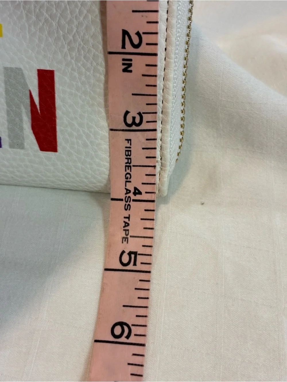 Steve Madden White Wallet with Rainbow Logo